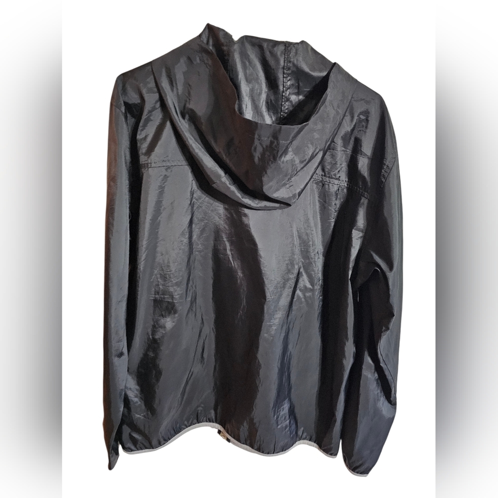 UNIQLO Japan 2009 Black Nylon Hooded Windbreaker Men’s Large Vintage Tech Prep - Picture 3 of 6